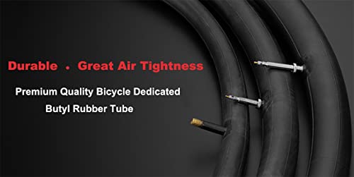 2 Pack 26x1.9/2.125 Bike Inner Tube with Tire Levers and Rim Strips 26 Inch, 26 Bike Tire Tubes Compatible with 26x1.9 26x1.95 26x2.0 26x2.125 Bicycle Tire Tyre Tubes Schrader Valve