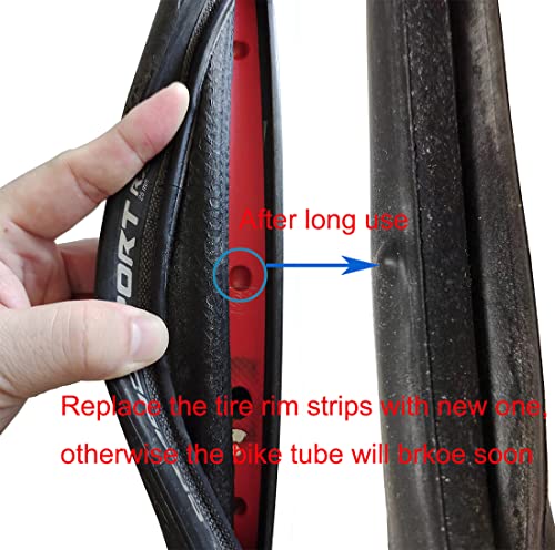 2 Pack 26x1.9/2.125 Bike Inner Tube with Tire Levers and Rim Strips 26 Inch, 26 Bike Tire Tubes Compatible with 26x1.9 26x1.95 26x2.0 26x2.125 Bicycle Tire Tyre Tubes Schrader Valve