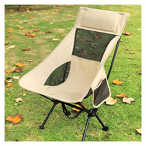 BHVXW Camping Chair High Back Folding Camp Chair for Fishing, Garden Backpacking Outdoor Camping Chair for Beach Travel Recliner