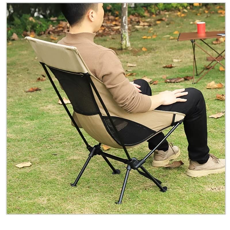 BHVXW Camping Chair High Back Folding Camp Chair for Fishing, Garden Backpacking Outdoor Camping Chair for Beach Travel Recliner