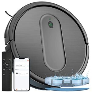 xiebro robot vacuum and mop combo, 3 in 1 mopping robotic vacuum with schedule, app/wi-fi/alexa, 1600pa max suction, self-charging robot vacuum cleaner, slim, ideal for hard floor, pet hair, carpet