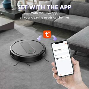 XIEBro Robot Vacuum and Mop Combo, 3 in 1 Mopping Robotic Vacuum with Schedule, App/Wi-Fi/Alexa, 1600Pa Max Suction, Self-Charging Robot Vacuum Cleaner, Slim, Ideal for Hard Floor, Pet Hair, Carpet