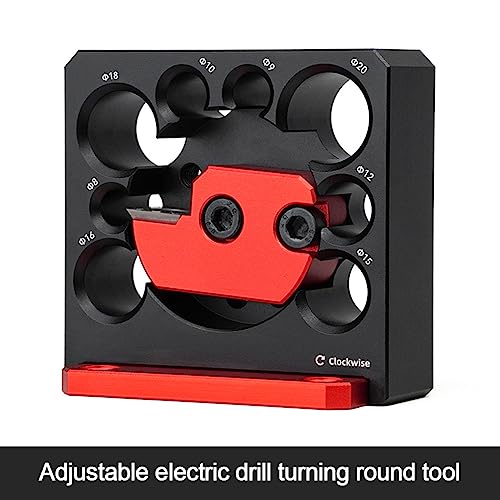 sikiwind Dowel Maker Jig Kit, Metric 8mm to 20mm Adjustable Dowel Maker, with Carbide Blade, Durable Electric Drill Milling Dowel Round Rod Auxiliary Tool Adapters for Sticks Woodworking