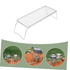 BESPORTBLE Burner Support Portable Camping Grill Grilling Sets for Outdoor Grill Griddle for Gas Grill Over Fire Cooking Grate Charcoal Grill Grate Bbq Grill Grate Outdoor Supply Stove Silver