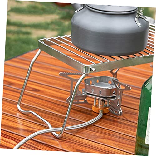 BESPORTBLE Burner Support Portable Camping Grill Grilling Sets for Outdoor Grill Griddle for Gas Grill Over Fire Cooking Grate Charcoal Grill Grate Bbq Grill Grate Outdoor Supply Stove Silver