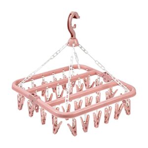 clip and drip hanger clothes drying hanger with 32 clips and drip foldable hanging rack underwear hanger clothespin hanger rack for socks clothes