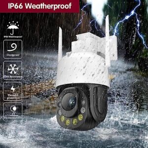 SXBCyan 50X Optical Zoom WiFi Security Surveillance Camera Outdoor 5MP Wireless Secuity Camera CCTV Human Detection WiFi PTZ IP Dome Camera 2 Way Audio (Size : 5MP Add 128G Card)