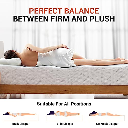 Wellos 8 Inch TwinXL Memory Foam Mattress in a Box | Removable/Washable Cover | Multi-Layer System for Pressure Relief | Fiberglass-Free Inner Cover | Cooling Gel | Made in USA,White
