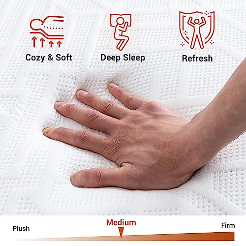 Wellos 8 Inch TwinXL Memory Foam Mattress in a Box | Removable/Washable Cover | Multi-Layer System for Pressure Relief | Fiberglass-Free Inner Cover | Cooling Gel | Made in USA,White