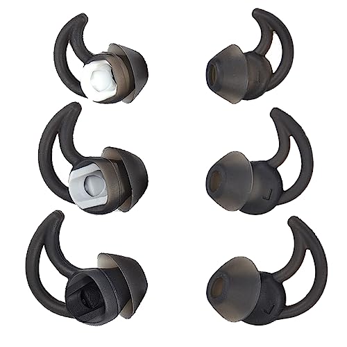 WKYMY Silicone Replacement Earbud Tips Earbud Covers Compatible with Bose QC20 QC20i SoundSport SIE2i IE2 IE3 Headphone Ear Tips Rubber Tips 3 Pairs S M L