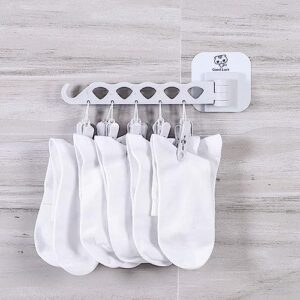 Rotatable Cloth Hanger with 10 Clips, Wall Mount Foldable Clothes Drying Laundry Rack Bra Socks Drying Rack Hooks Bathroom Organizer(Pink)