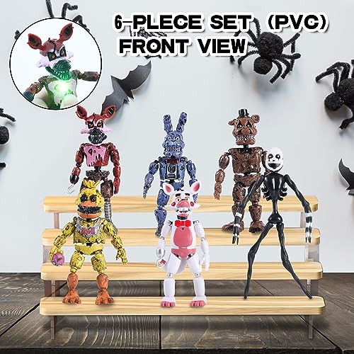 Laghtin 6 Pack Horror Game Figures Toys Set, Inspired by The Game Five Night Figures, Fun Action Simulator with Movable Joints Toys