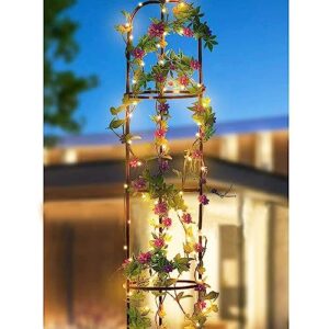 Garden Trellis Obelisk,Black Metal Tower Obelisk Trellis,for Climbing Plants Rustproof,Flower Stand Rose Trellis Vegetable