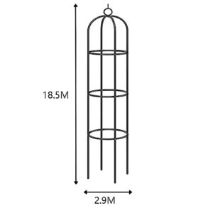 Garden Trellis Obelisk,Black Metal Tower Obelisk Trellis,for Climbing Plants Rustproof,Flower Stand Rose Trellis Vegetable