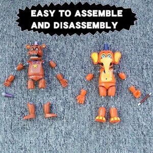 Laghtin 6 Pack Horror Game Figures Toys Set, Inspired by The Game Five Night Figures, Fun Action Simulator with Movable Joints Toys