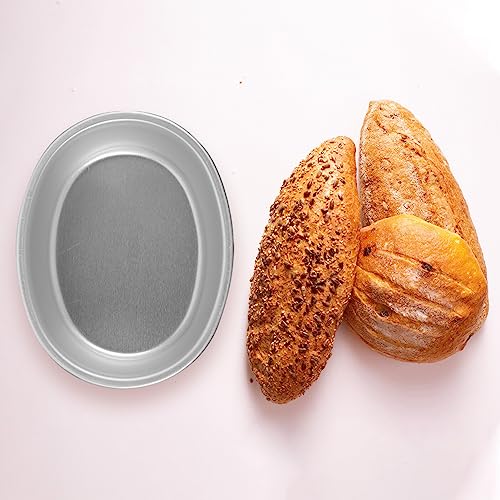 Kichvoe Accessories Oval Cheesecake Pan 4PCS Non-stick Cake Pan Aluminum Cake Mold Bread Loaf Pan Mold Meatloaf Breads Mold for Oven Baking Cake Mold Compatible with Instant Pot
