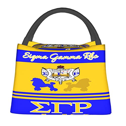 Sigma Gamma Rho Lunch Bag Reusable Insulated Lunch Bag Portable Leak-Proof Large-Capacity Picnic Travel Work Lunch Bag