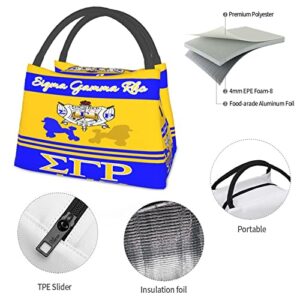 Sigma Gamma Rho Lunch Bag Reusable Insulated Lunch Bag Portable Leak-Proof Large-Capacity Picnic Travel Work Lunch Bag