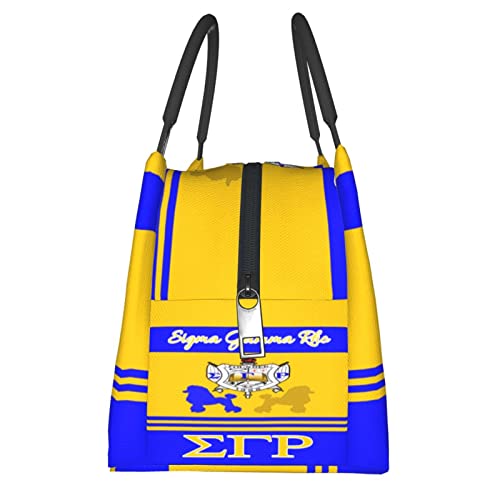 Sigma Gamma Rho Lunch Bag Reusable Insulated Lunch Bag Portable Leak-Proof Large-Capacity Picnic Travel Work Lunch Bag