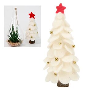 MISNODE Christmas Decoration Handmade Premium Wool Felt Ornament Wool Felt Christmas Tree Ornament Home New Year Party Ornament White Party Holiday Décor