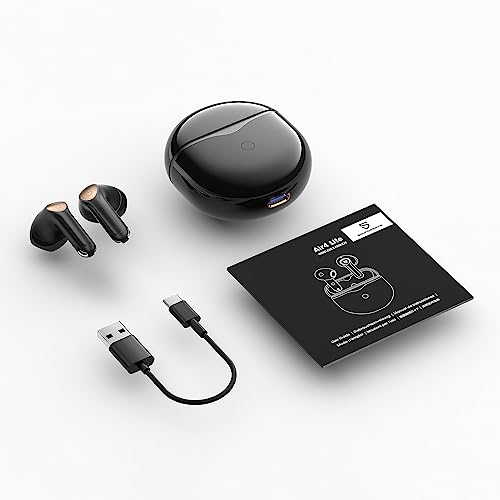 SoundPEATS Air4 Lite Wireless Earbuds, Bluetooth 5.3 Earbuds with Multipoint Connection, Hi-res Earbuds with LDAC &13mm Dynamic Driver, Total 30 Hrs, App Control, 6 Mics, IPX4 Rated