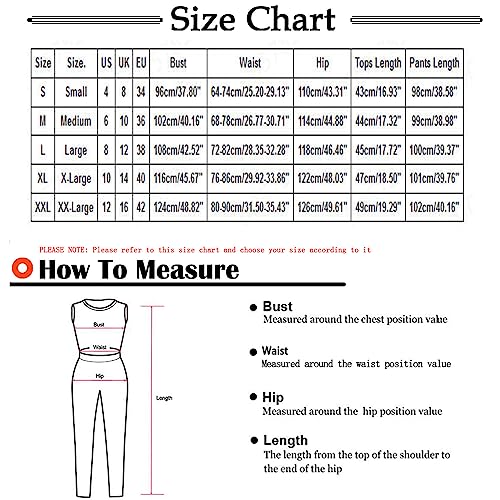 Sruiluo Women Solid Workout Tracksuits Casual Scoop Neck Crop Top Tee with Pockets High Waist Palazzo Pants Yoga Pilates