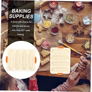 KICHOUSE Silicone Mold Toast Oven Ice Cube Candy Stainless Steel Roasting Pan Sourdough Silicone French Bread Pan Perforated Baking Form French Bread Baking Pan Kitchen Utensil