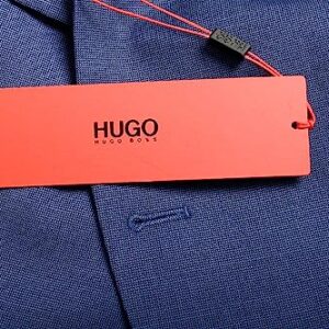 Hugo Boss Men's Astian184 Blue Extra Slim Fit 100% Wool Blazer US 40L IT 50L