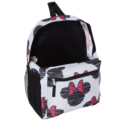 Disney Minnie Mouse Backpack for Kids and Adults, 16 inch, Red and White