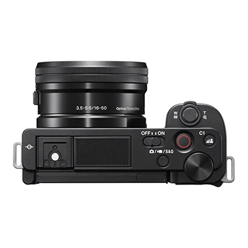 Sony ZV-E10 Mirrorless Camera with 16-50mm Lens, 128GB Extreem Speed Memory,.43 Wide Angle & 2X Lenses, Case. Tripod, Filters, Hood, Grip,Spare Battery & Charger, Editing Software Kit -Deluxe Bundle