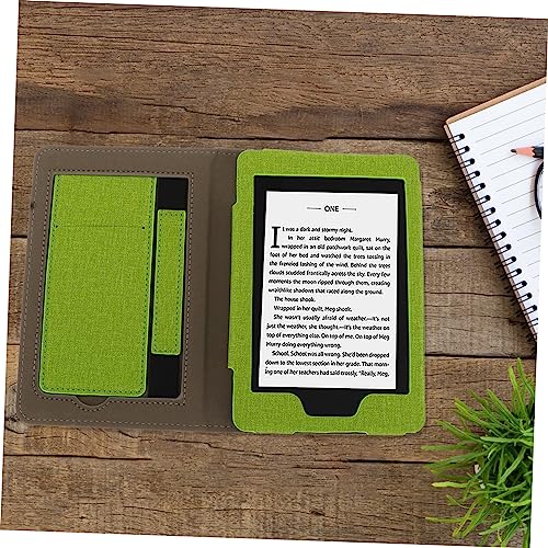 UKCOCO Tablet Case E-Reader Cover for E- Reader Ebook Reader Case Reader Tablet E-Reader Protective Case Auto Wake Protective Case E-Reader Cover Green Imitation Leather Paper Hand Rest