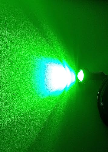 5/8 Inch Black 22mm Bolt Beam Green LED Accent Rock Lights with 20ft. AWG #26 Wire for UTV Off-Road Trucks Trailers Motorcycles RVs Boats ATVs