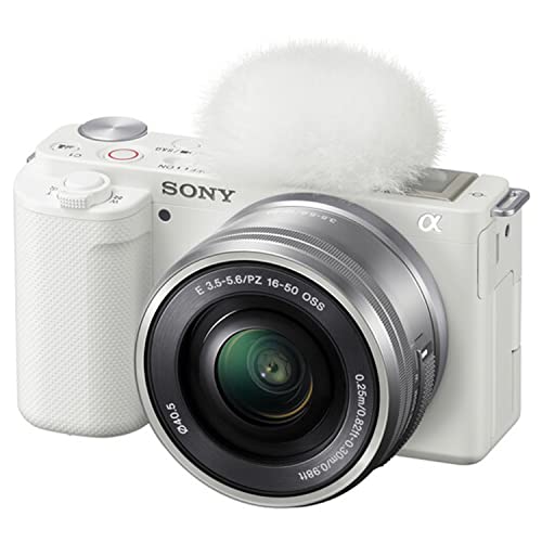 Sony ZV-E10 Mirrorless Camera with 16-50mm Lens 64GB Extreem Speed Memory,Video Microphone, LED Video Light, Case. Tripod, Filters, Hood, Grip, & Professional Video & Photo Editing Software Kit