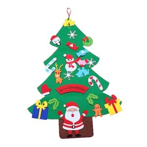 Toyvian 1 PC Felt Christmas Tree Felt Hanging Decoration Felt Christmas Tree Ornaments DIY Christmas Tree Set Kids Decor Christmas Gifts Christmas Decor Christmas Party Decoration Set 3D