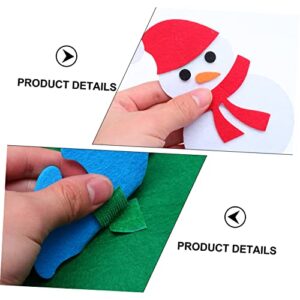 Toyvian 1 PC Felt Christmas Tree Felt Hanging Decoration Felt Christmas Tree Ornaments DIY Christmas Tree Set Kids Decor Christmas Gifts Christmas Decor Christmas Party Decoration Set 3D