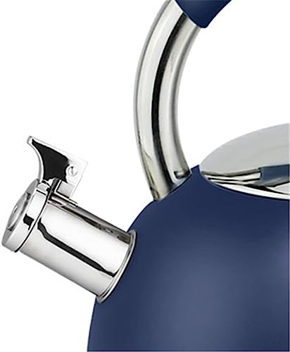 Stovetop Tea Kettle Whistling Teapot Tea Kettle 3L Whistling Tea Kettle 304 Stainless Steel Whistle Kettle Teapot Universal Stovetop Kettle Stove Top Kettle Tea Pot (Color : Red, Size : 20 * 24.5cm)