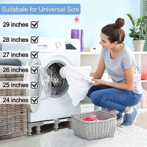 Kiss Core Laundry Pedestal 29" Universal Fit Washer Pedestal, Adjustable Washer and Dryer Stand with 16 Strong Feet, Multi-Functional Washing Machine Base Stand for Washer and Dryer