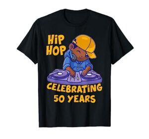 hip hop music 50th anniversary black history dj dance rapper t-shirt