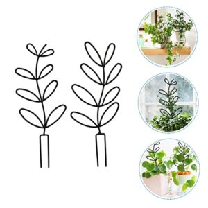 YARNOW 6 Pcs Plant Climbing Frame Indoor Decor Houseplants Live Indoor Green Roses Trellises for Plants Plant Cages Vine Plant Trellis Indoor Plant Trellis Plant Climbing Stand Iron Black