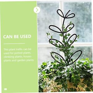 YARNOW 6 Pcs Plant Climbing Frame Indoor Decor Houseplants Live Indoor Green Roses Trellises for Plants Plant Cages Vine Plant Trellis Indoor Plant Trellis Plant Climbing Stand Iron Black