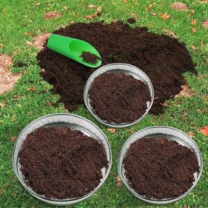 Windyun 3 Pcs Rock Garden Sieve Soil Dirt Sifter Sand Soil Sieve Compost Sifter Screen Sifting Screen Pan Metal Dirt Strainer with Shovel Tools for Gardening Bonsai Beach Gravel, 3 Sieve Mesh