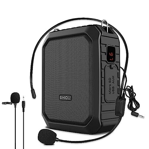 Voice Amplifier with Lapel Microphone/Microphone Headset-18W Waterproof Megaphone Speaker Pa System with 2 Mics, Bluetooth 5.0 Portable Microphone and Speaker for Teachers Elderly Tour Guide ect