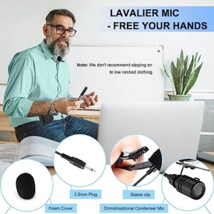 Voice Amplifier with Lapel Microphone/Microphone Headset-18W Waterproof Megaphone Speaker Pa System with 2 Mics, Bluetooth 5.0 Portable Microphone and Speaker for Teachers Elderly Tour Guide ect