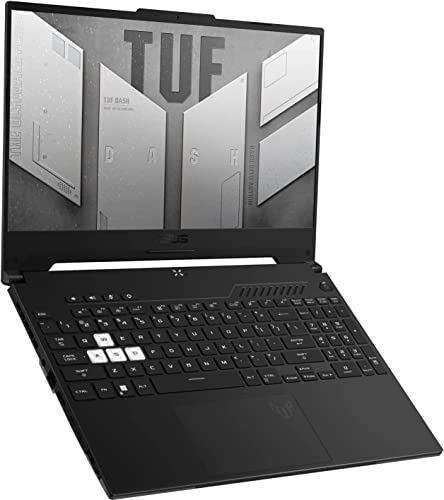 ASUS TUF Dash F15 Gaming Laptop (15.6 inches 144Hz, Intel 12th Gen i7-12650H, 16GB DDR5 RAM, 512GB PCle SSD, Geforce RTX 3070 8GB), Thunderbolt 4, Backlit KB, WiFi 6, IST Cable, Win 11 Home - Black