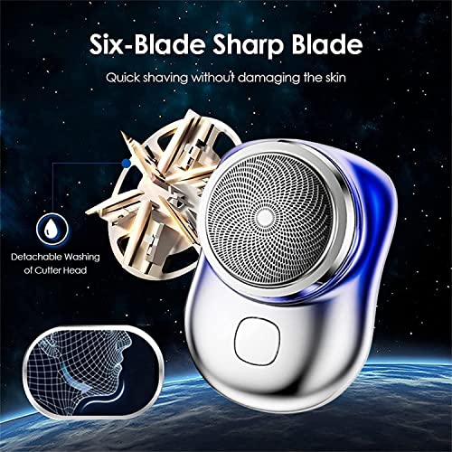 Mini-Shave Portable Electric Shaver Electric Razor for Men Powerful Storm Shaver for Men Storm Shaver Pocket Size Shaver Wet and Dry Shaver USB Rechargeable Travel 2023 Upgrade (Black)