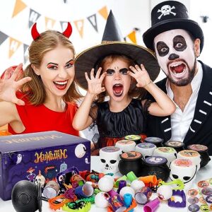 Halloween Party Favors 24 Pack Prefilled Small Plastic Witch Cauldron Skull Cauldron Halloween Toys in Bulk Halloween Prizes Gifts Miniatures for Kids Trick or Treat Halloween Party Prizes Toys