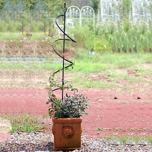 Garden Trellis Obelisk, Spiral Plant Trellis, Suitable for Climbing Plants Indoor Outdoor Trellis Rose Trellis Vegetable Trellis