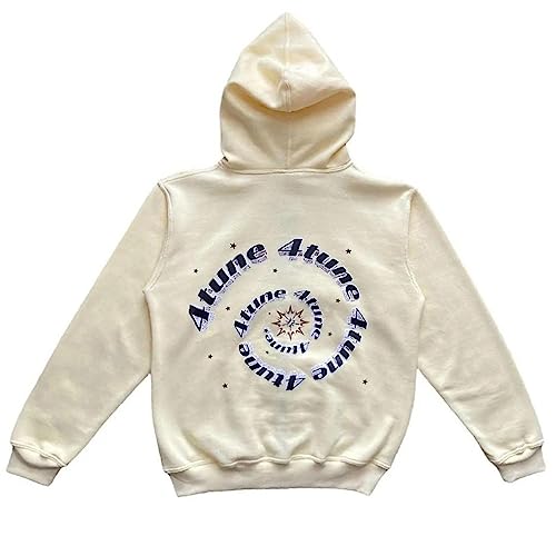 JINZIYINZI Women's Long Sleeve Zip Up Star Graphic Hoodies Aesthetic Harajuku Oversized Y2k Streetwear Coat Sweater, 2-cute White, X-Large