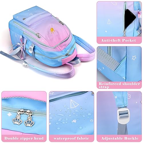 Makukke Backpack for Girls,Cute Kawaii School Bag Kids Lightweight Bookbag Backpack for Middle and High School with Anti Theft Pocket,Black White School Backpack