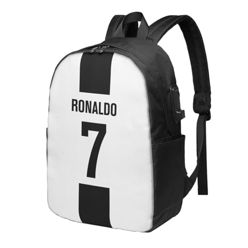 Luja Dling Ronaldo #7 Backpacks Bag Laptop Bag Bookbag Usb Backpack 17 Inch For Daily